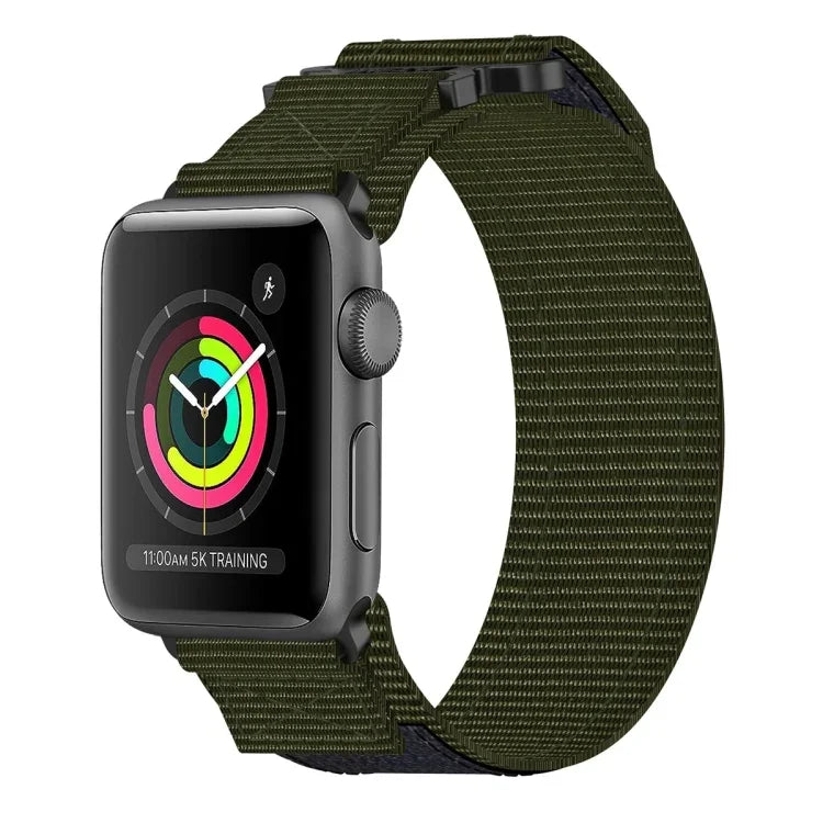 Bracelet de montre auto-agrippant en nylon, pour Apple Watch 38 mm
