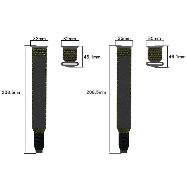 Bracelet de montre auto-agrippant en nylon, pour Apple Watch 38 mm