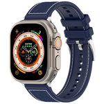 Bracelet de montre hybride officiel Buckle en nylon tressé et silicone, pour Apple Watch 42 mm, pour Apple Watch 38 mm
