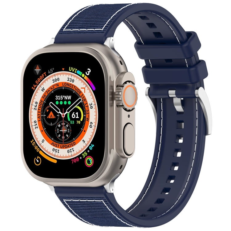 Bracelet de montre hybride officiel Buckle en nylon tressé et silicone, pour Apple Watch 42 mm, pour Apple Watch 38 mm
