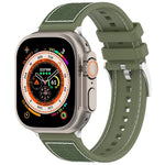 Bracelet de montre hybride officiel Buckle en nylon tressé et silicone, pour Apple Watch 42 mm, pour Apple Watch 38 mm