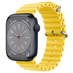 ZGA Ocean Silicone Watch Band, For Apple Watch Series 10 46mm, For Apple Watch Series 10 42mm, For Apple Watch SE 2023 44mm, For Apple Watch Ultra 2 49mm, For Apple Watch Series 9 45mm, For Apple Watch Ultra 49mm, For Apple Watch Series 8 45mm         ...