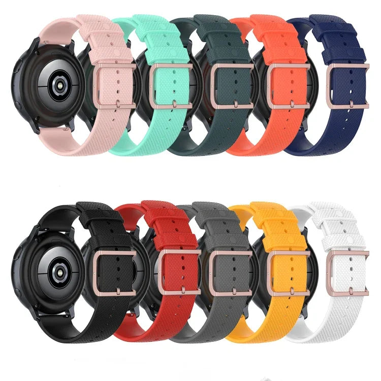 Bracelet texturé à pois de 20 mm, pour Galaxy Watch Active 3 / Active 2 / Active, pour Polar Ignite