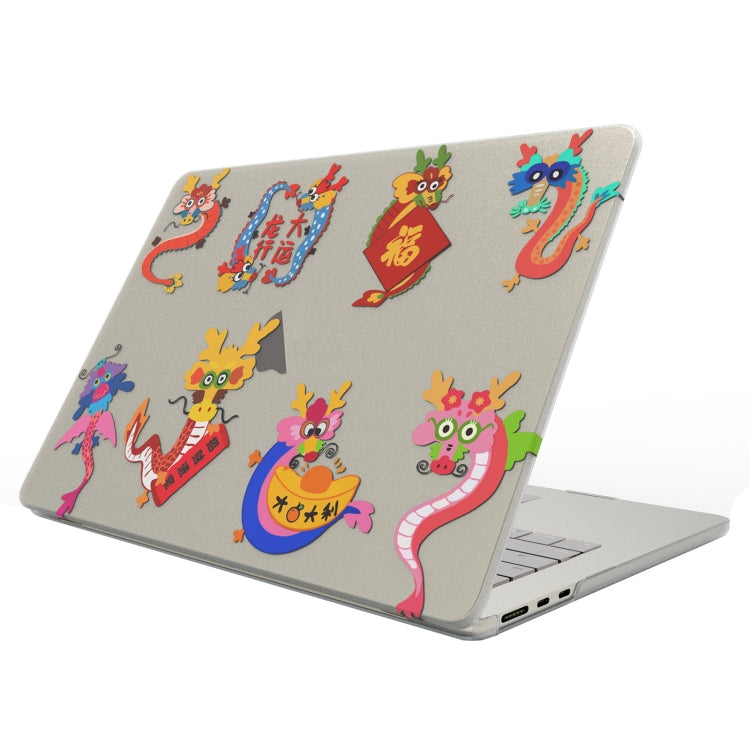 Coque de protection dépolie pour ordinateur portable à motif imprimé UV, pour MacBook Air 13.6 2025 / 2022 / 2023, pour MacBook Pro 13.3 A2338/A2251/A2289/A2159