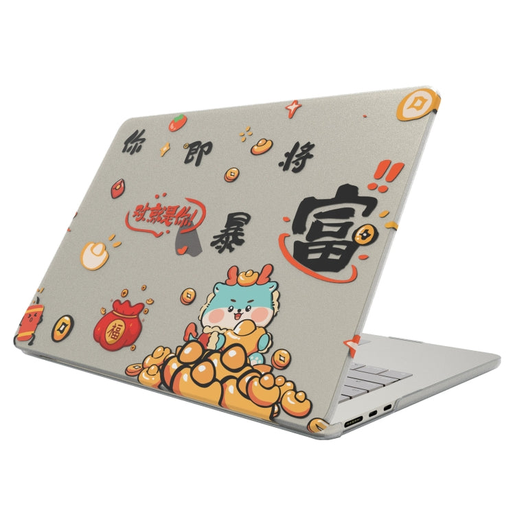 Étui de protection mat pour ordinateur portable avec motif imprimé UV, pour MacBook Pro 14,2 A2992/A2918/A2779/A2442, pour MacBook Air 15 M2 A2941 / M3 A3114