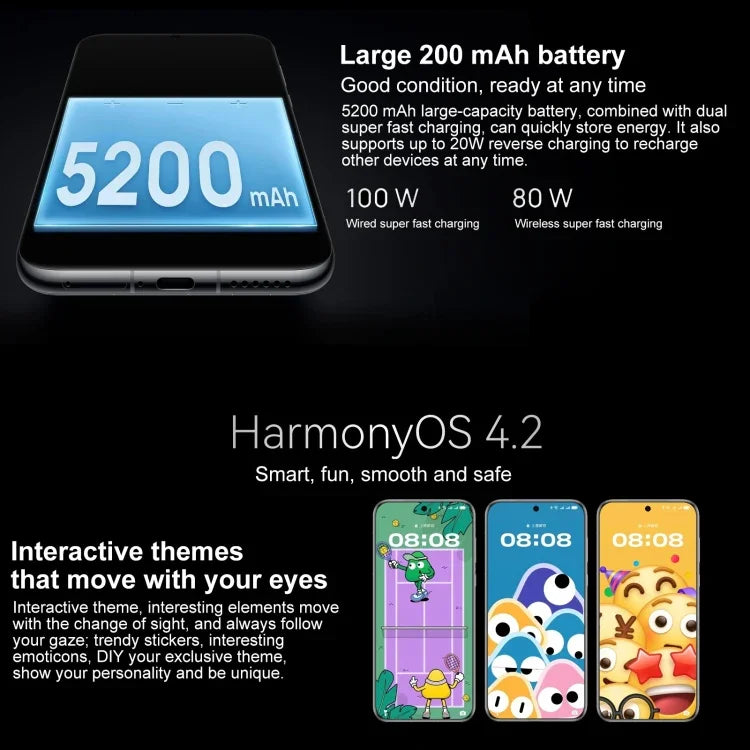 HUAWEI Pura 70 Ultra, lecteur d'empreintes digitales sous l'écran, écran 6,8 pouces, HarmonyOS 4.2, processeur Kirin 9010 Octa-Core jusqu'à 2,3 GHz, NFC, OTG, non compatible avec Google Play, 16 Go + 512 Go ou 16 Go + 1 To