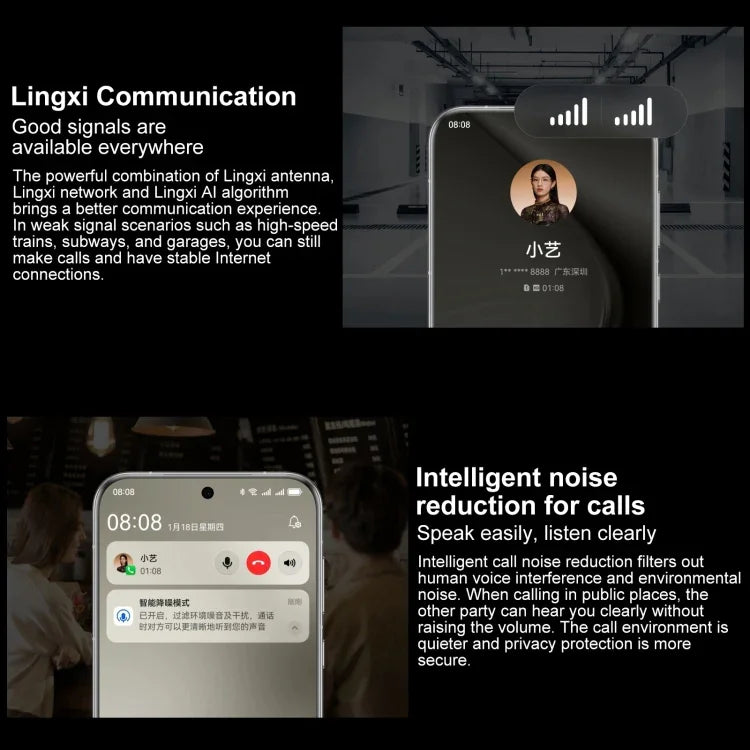 HUAWEI Pura 70 Ultra, lecteur d'empreintes digitales sous l'écran, écran 6,8 pouces, HarmonyOS 4.2, processeur Kirin 9010 Octa-Core jusqu'à 2,3 GHz, NFC, OTG, non compatible avec Google Play, 16 Go + 512 Go ou 16 Go + 1 To