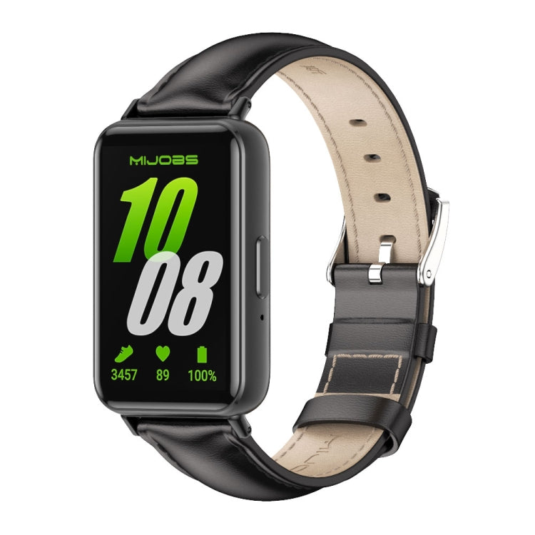 Bracelet de montre en cuir véritable double face Mijobs, pour Samsung Galaxy Fit 3