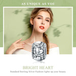 Perles Shine My Heart en Argent Sterling S925 Accessoires DIY pour Bracelet Collier