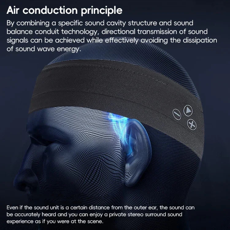 Écouteurs sans fil Bluetooth Mucro B01 style turban avec bandeau de sport
