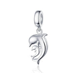 Pendentif Dauphin en Argent Sterling S925 Accessoires DIY pour Bracelet Collier