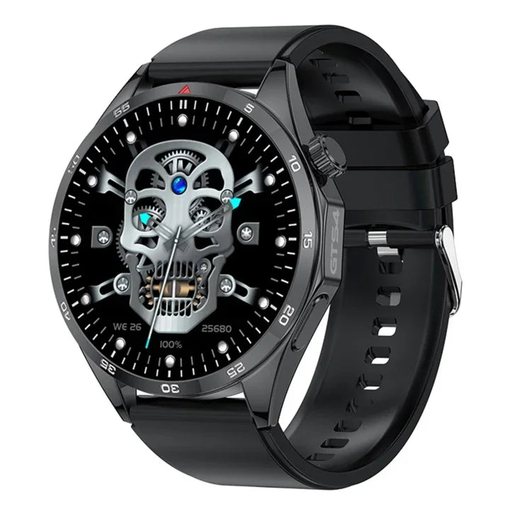 GTS4/LT09 Montre connectée de fitness et bien-être de 1,5 pouce IP67 avec prise en charge des appels Bluetooth / du suivi du sommeil / de l'oxygène sanguin / du moniteur de fréquence cardiaque, bracelet en silicone, bracelet en acier