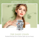 Perles Couronne de Marguerite en Argent Sterling S925 Accessoires DIY pour Bracelet Collier