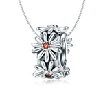 Perles Couronne de Marguerite en Argent Sterling S925 Accessoires DIY pour Bracelet Collier