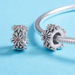 Perles Couronne de Marguerite en Argent Sterling S925 Accessoires DIY pour Bracelet Collier