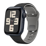 Bracelet de montre en silicone à boucle inversée texture vague, pour Apple Watch Series 10 46mm, pour Apple Watch Series 10 42mm, pour Apple Watch SE 2023 44mm, pour Apple Watch SE 2023 40mm