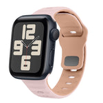 Bracelet de montre en silicone à boucle inversée texture vague, pour Apple Watch Series 10 46mm, pour Apple Watch Series 10 42mm, pour Apple Watch SE 2023 44mm, pour Apple Watch SE 2023 40mm