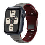 Bracelet de montre en silicone à boucle inversée texture vague, pour Apple Watch Series 10 46mm, pour Apple Watch Series 10 42mm, pour Apple Watch SE 2023 44mm, pour Apple Watch SE 2023 40mm