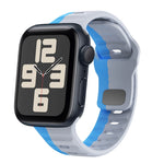 Bracelet de montre en silicone à boucle inversée texture vague, pour Apple Watch Series 10 46mm, pour Apple Watch Series 10 42mm, pour Apple Watch SE 2023 44mm, pour Apple Watch SE 2023 40mm