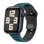Bracelet de montre en silicone à boucle inversée texture vague, pour Apple Watch Series 10 46mm, pour Apple Watch Series 10 42mm, pour Apple Watch SE 2023 44mm, pour Apple Watch SE 2023 40mm