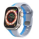 Bracelet de montre en silicone à boucle inversée texture vague, pour Apple Watch Ultra 2 49mm, pour Apple Watch Series 9 45mm, pour Apple Watch Series 9 41mm, pour Apple Watch Ultra 49mm