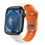Bracelet de montre en silicone à boucle inversée texture vague, pour Apple Watch Ultra 2 49mm, pour Apple Watch Series 9 45mm, pour Apple Watch Series 9 41mm, pour Apple Watch Ultra 49mm