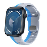 Bracelet de montre en silicone à boucle inversée texture vague, pour Apple Watch Ultra 2 49mm, pour Apple Watch Series 9 45mm, pour Apple Watch Series 9 41mm, pour Apple Watch Ultra 49mm