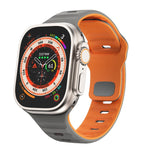 Bracelet de montre en silicone à boucle inversée texture vague, pour Apple Watch Ultra 2 49mm, pour Apple Watch Series 9 45mm, pour Apple Watch Series 9 41mm, pour Apple Watch Ultra 49mm