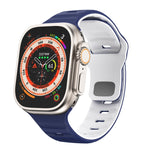 Bracelet de montre en silicone à boucle inversée texture vague, pour Apple Watch Ultra 2 49mm, pour Apple Watch Series 9 45mm, pour Apple Watch Series 9 41mm, pour Apple Watch Ultra 49mm