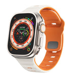 Bracelet de montre en silicone à boucle inversée texture vague, pour Apple Watch Ultra 2 49mm, pour Apple Watch Series 9 45mm, pour Apple Watch Series 9 41mm, pour Apple Watch Ultra 49mm