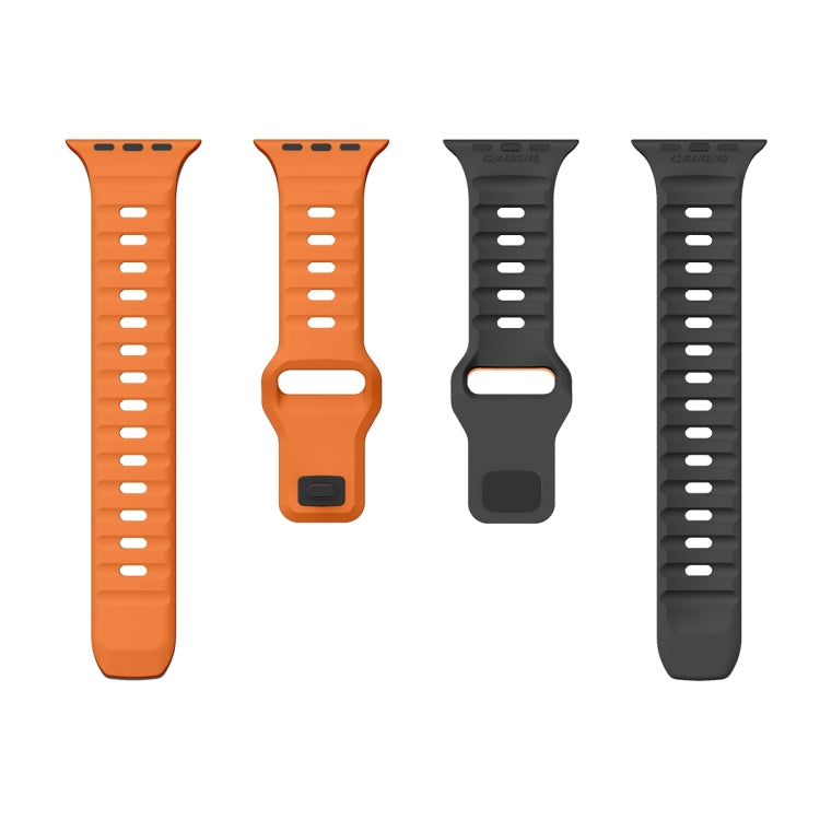 Bracelet de montre en silicone à boucle inversée texture vague, pour Apple Watch Series 8 41mm, pour Apple Watch Series 8 45mm, pour Apple Watch SE 2022 40mm, pour Apple Watch SE 2022 44mm