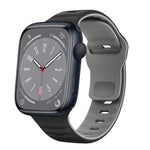 Bracelet de montre en silicone à boucle inversée texture vague, pour Apple Watch Series 8 41mm, pour Apple Watch Series 8 45mm, pour Apple Watch SE 2022 40mm, pour Apple Watch SE 2022 44mm