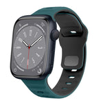 Bracelet de montre en silicone à boucle inversée texture vague, pour Apple Watch Series 8 41mm, pour Apple Watch Series 8 45mm, pour Apple Watch SE 2022 40mm, pour Apple Watch SE 2022 44mm