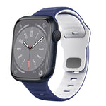 Bracelet de montre en silicone à boucle inversée texture vague, pour Apple Watch Series 8 41mm, pour Apple Watch Series 8 45mm, pour Apple Watch SE 2022 40mm, pour Apple Watch SE 2022 44mm