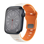 Bracelet de montre en silicone à boucle inversée texture vague, pour Apple Watch Series 8 41mm, pour Apple Watch Series 8 45mm, pour Apple Watch SE 2022 40mm, pour Apple Watch SE 2022 44mm
