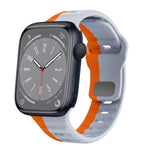 Bracelet de montre en silicone à boucle inversée texture vague, pour Apple Watch Series 8 41mm, pour Apple Watch Series 8 45mm, pour Apple Watch SE 2022 40mm, pour Apple Watch SE 2022 44mm
