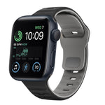 Bracelet de montre en silicone à boucle inversée texture vague, pour Apple Watch Series 8 41mm, pour Apple Watch Series 8 45mm, pour Apple Watch SE 2022 40mm, pour Apple Watch SE 2022 44mm