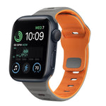 Bracelet de montre en silicone à boucle inversée texture vague, pour Apple Watch Series 8 41mm, pour Apple Watch Series 8 45mm, pour Apple Watch SE 2022 40mm, pour Apple Watch SE 2022 44mm