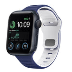 Bracelet de montre en silicone à boucle inversée texture vague, pour Apple Watch Series 8 41mm, pour Apple Watch Series 8 45mm, pour Apple Watch SE 2022 40mm, pour Apple Watch SE 2022 44mm