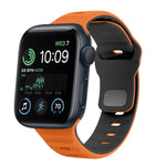 Bracelet de montre en silicone à boucle inversée texture vague, pour Apple Watch Series 8 41mm, pour Apple Watch Series 8 45mm, pour Apple Watch SE 2022 40mm, pour Apple Watch SE 2022 44mm