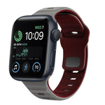 Bracelet de montre en silicone à boucle inversée texture vague, pour Apple Watch Series 8 41mm, pour Apple Watch Series 8 45mm, pour Apple Watch SE 2022 40mm, pour Apple Watch SE 2022 44mm