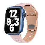 Bracelet de montre en silicone à boucle inversée texture vague, pour Apple Watch Series 7 41mm, pour Apple Watch Series 7 45mm, pour Apple Watch SE 40mm, pour Apple Watch SE 44mm