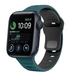 Bracelet de montre en silicone à boucle inversée texture vague, pour Apple Watch Series 7 41mm, pour Apple Watch Series 7 45mm, pour Apple Watch SE 40mm, pour Apple Watch SE 44mm