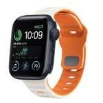 Bracelet de montre en silicone à boucle inversée texture vague, pour Apple Watch Series 7 41mm, pour Apple Watch Series 7 45mm, pour Apple Watch SE 40mm, pour Apple Watch SE 44mm