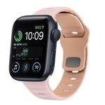 Bracelet de montre en silicone à boucle inversée texture vague, pour Apple Watch Series 7 41mm, pour Apple Watch Series 7 45mm, pour Apple Watch SE 40mm, pour Apple Watch SE 44mm