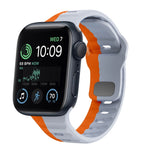 Bracelet de montre en silicone à boucle inversée texture vague, pour Apple Watch Series 7 41mm, pour Apple Watch Series 7 45mm, pour Apple Watch SE 40mm, pour Apple Watch SE 44mm
