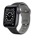 Bracelet de montre en silicone à boucle inversée texture vague, pour Apple Watch Series 6 40mm, pour Apple Watch Series 6 44mm, pour Apple Watch Series 5 44mm, pour Apple Watch Series 5 40mm