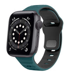 Bracelet de montre en silicone à boucle inversée texture vague, pour Apple Watch Series 6 40mm, pour Apple Watch Series 6 44mm, pour Apple Watch Series 5 44mm, pour Apple Watch Series 5 40mm