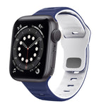 Bracelet de montre en silicone à boucle inversée texture vague, pour Apple Watch Series 6 40mm, pour Apple Watch Series 6 44mm, pour Apple Watch Series 5 44mm, pour Apple Watch Series 5 40mm