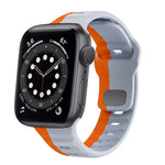 Bracelet de montre en silicone à boucle inversée texture vague, pour Apple Watch Series 6 40mm, pour Apple Watch Series 6 44mm, pour Apple Watch Series 5 44mm, pour Apple Watch Series 5 40mm